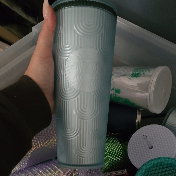 Starbucks Textured Tumblers in Green, Pink, and Silver - Picture 9 of 16